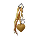 Charm cuore ecopelle Yellow