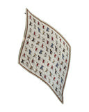 Scarf/Twilly with white and red horses