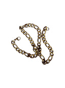 Wide link gold chain