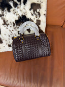 Bauletto intreccio Coffee